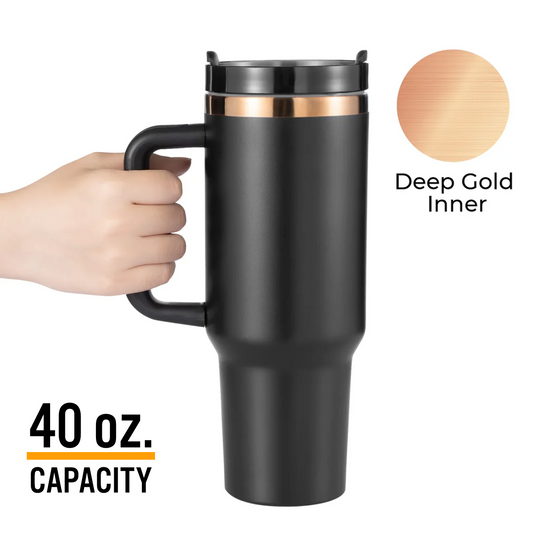 40oz Tumbler (Black/Gold)