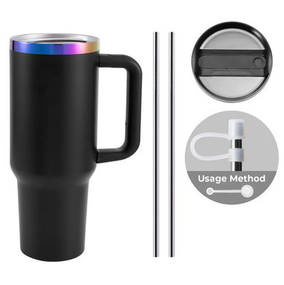 40oz Tumbler (Black/Iridescent)